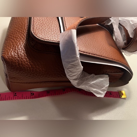 NEW Fossil Kinley Brown Leather Small Crossbody Purse - Picture 7 of 9